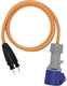 Brennenstuhl campingadapterkabel met geaarde stekker en cee-koppeling met led-spanningsindicator (1,5m kabel in oranje, h07rn-f 3g2,5, 230v 16a, permanent gebruik buitenshuis ip44, made in germany)