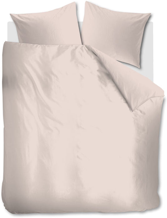 Ambiante cotton uni dekbedovertrek - tweepersoons - 200 x 200 220 cm - licht roze