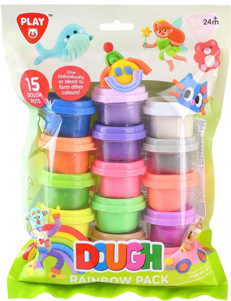 Load image into Gallery viewer, Playgo rainbow kleiset - 15 kleipotjes

