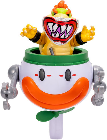 Jakks super mario galaxy film – 13 cm bowser jr. figuur met clownauto, penseel en stickers die water onthullen