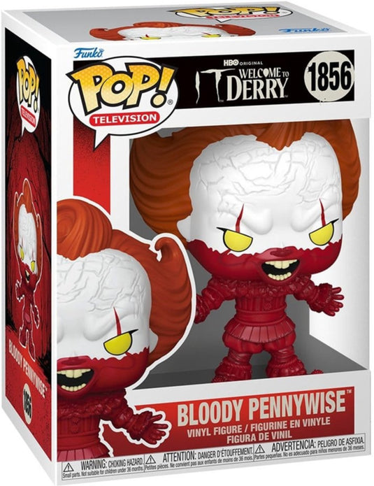 Funko it welcome to derry - bloody pennywise vinylfiguur 1856 unisex pop! - neutraal - standard