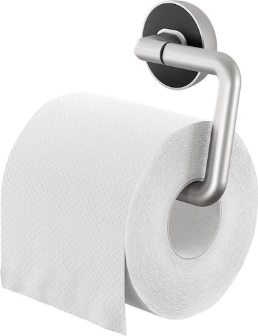 Tiger cooper - wc rolhouder zonder klep - toiletrolhouder - zonder boren - boren of lijmen - rvs geborsteld zwart