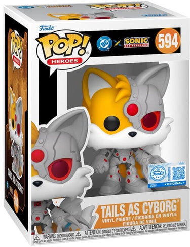 Funko sonic the hedgehog sonic x justice league - tails as cyborg vinylfiguur 594 unisex pop! - neutraal - standard