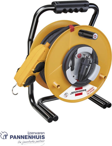 Brennenstuhl brobusta g bretec ip44 kabelhaspel voor nijverheid bouw met contactdozenblok 40m h07rn-f 3g2,5 *fr*