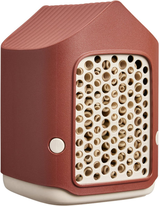 Elho cosy insect hotel 18cm - geschikt voor insecten en bijen - 100% gerecycled plastic - l17.6 x b18 x h23 cm - toscaans rood