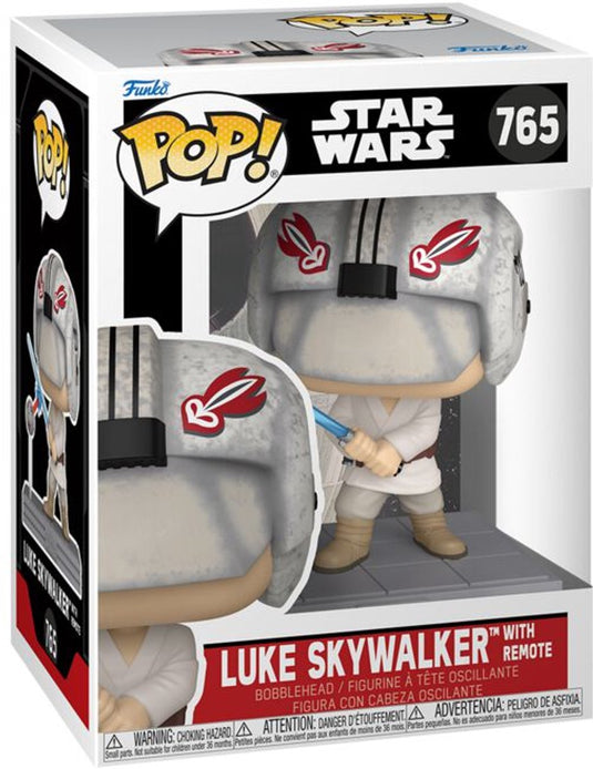 Funko star wars luke skywalker with remote vinylfiguur 765 unisex pop! - neutraal - standard