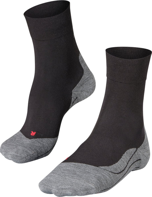 Falke ru4 anti-blaar katoen functioneel materiaal hardloopsokken dames zwart - maat 37-38