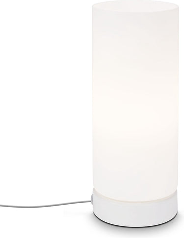 Briloner paipa - tafellamp - wit - glas - metaal - e14 fitting - ø10cm