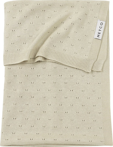 Meyco baby ajour ledikant deken - bamboe - soft sand - 100x150cm - 0.3 tog