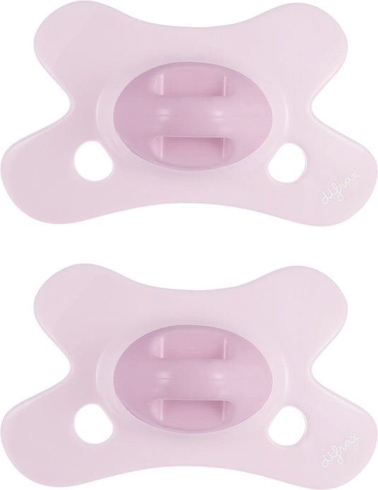 Difrax fopspeen natural - 0 tot 6 maanden - lichtroze - 2 stuks