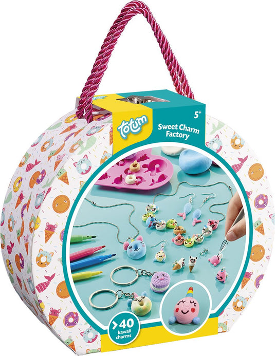 Totum knutsel koffertje kawaii sieraden, armbandjes maken - sweet charm factory - creatief speelgoed meisjes vanaf 5 jaar cadeau tip