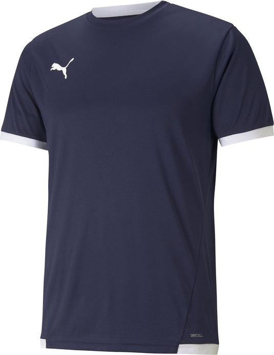 Puma teamliga jersey heren sportshirt - peacoat- white