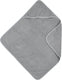Meyco baby uni badcape - badstof - grey - 75x75cm