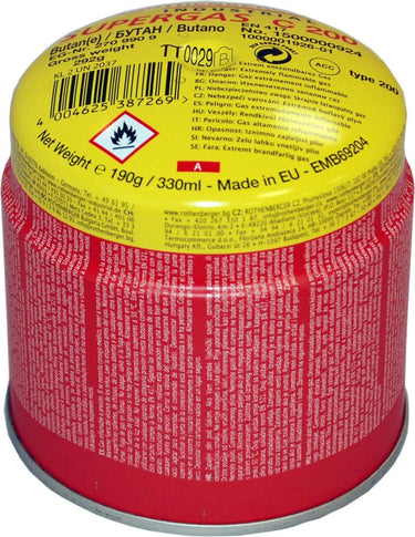 Rothenberger gasfles butaan propaan gas - perfect als gasvulling voor camping kooktoestel - 190gr