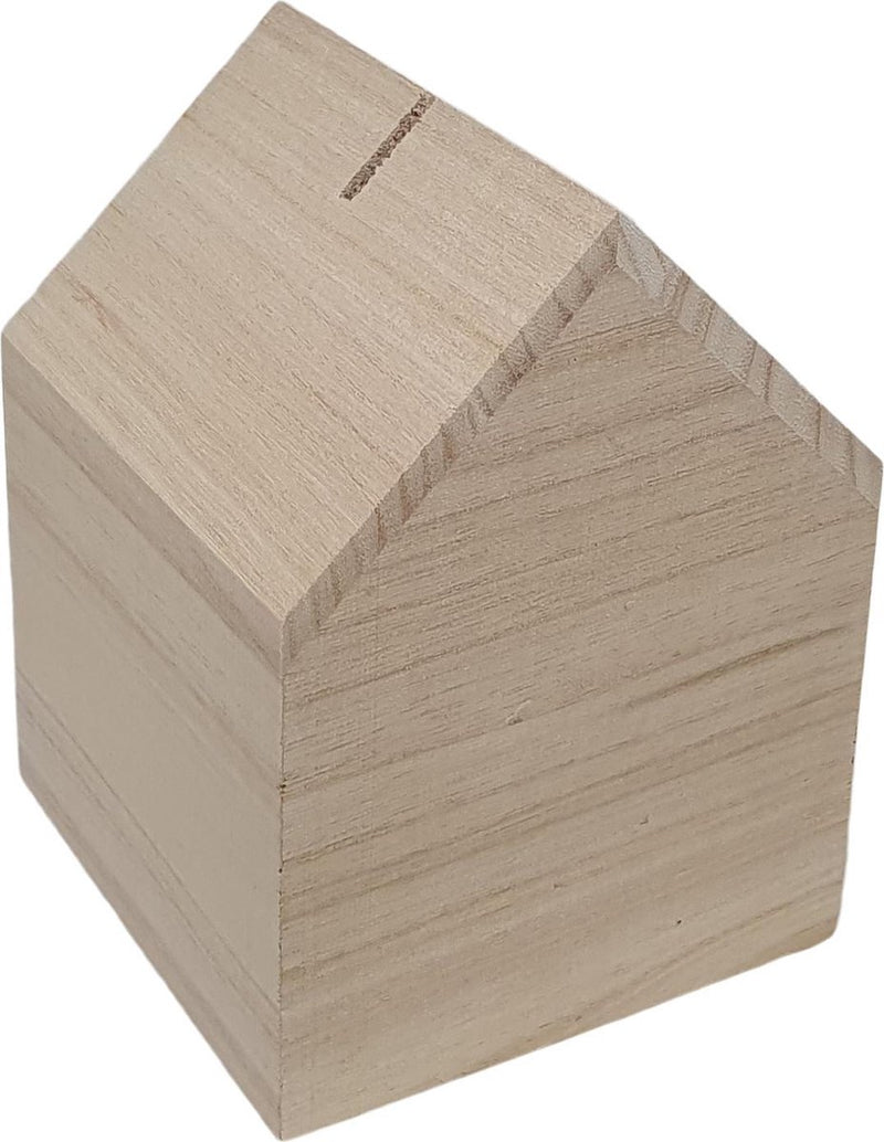 Load image into Gallery viewer, Creativ company spaarpot huis paulownia hout
