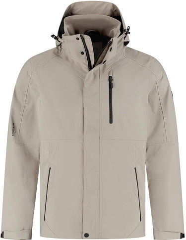 Kjelvik outdoorjas alek donker zand