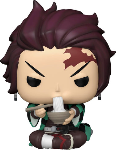 Funko demon slayer: kimetsu no yaiba - pop! animation tanjiro with noodles 9 cm collectible figure - multicolours