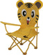kinderstoel Tijger 60 x 26 cm polyester staal junior geel