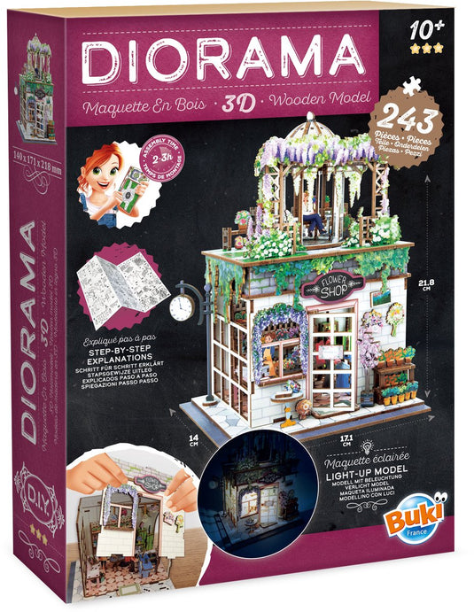 Buki france houten bouwpakket diorama bloemenwinkel - 243dlg.