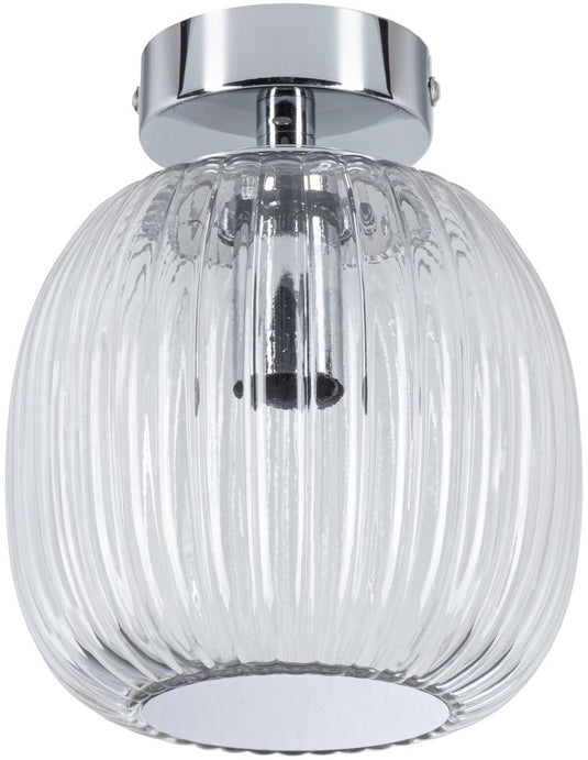Paulmann led-plafondlamp ruya ip44 e14 230v max. 20w dimbaar glas, chroom