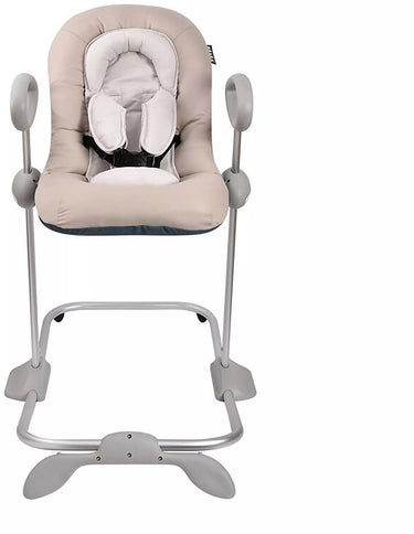 Béaba up down iv wipstoel – baby wipstoel verstelbaar in hoogte rugstand – inclusief geboorteverkleiner – 5-punts harnas – ultra comfort – clay