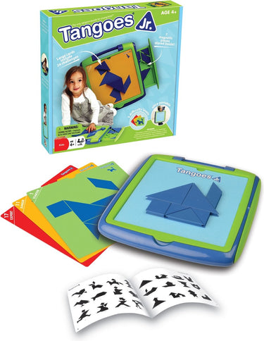 Smartgames tangoes jr. - magnetisch tangram denkspel - 120 educatieve vormenuitdagingen - compacte puzzelkoffer solospel - vanaf 4 jaar