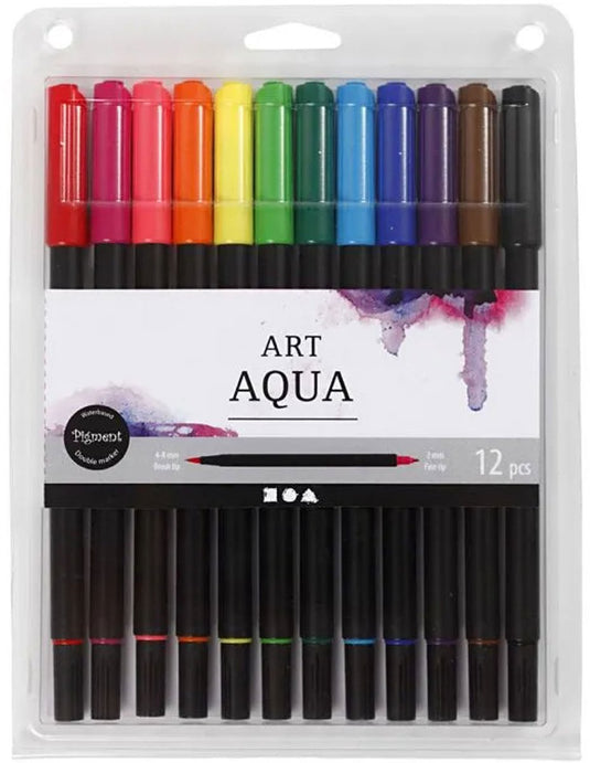 Creative company creativ company pigment art aquarelstiften 23 cm diverse kleuren 12 stuks