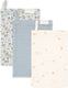 Little dutch washandjes set - blauw - forest friends
