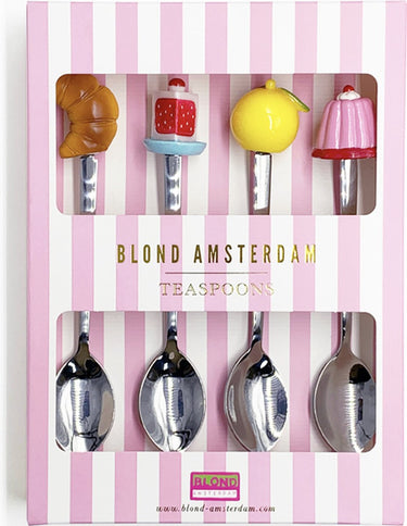Blond amsterdam , even bijkletsen: theelepels, set van 4