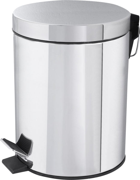 Differnz pedaalemmer chroom â€“ prullenbak badkamer â€“ afvalbakje â€“ 5 liter