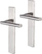 Impresso deurkruk - kirby - voor binnen - vierkant deurschild - rvs - 2 stuks