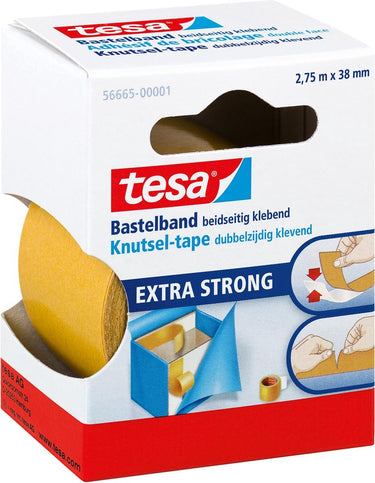 Tesa extra strong 56665-00001-01 dubbelzijdige tape bastelband transparant (l x b) 2.75 m x 38 mm 1 stuk(s)