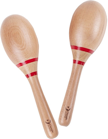 Classic world houten sambaballen, set van 2