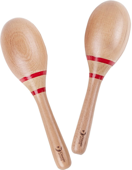 Classic world houten sambaballen muziekinstrument voor kinderen.