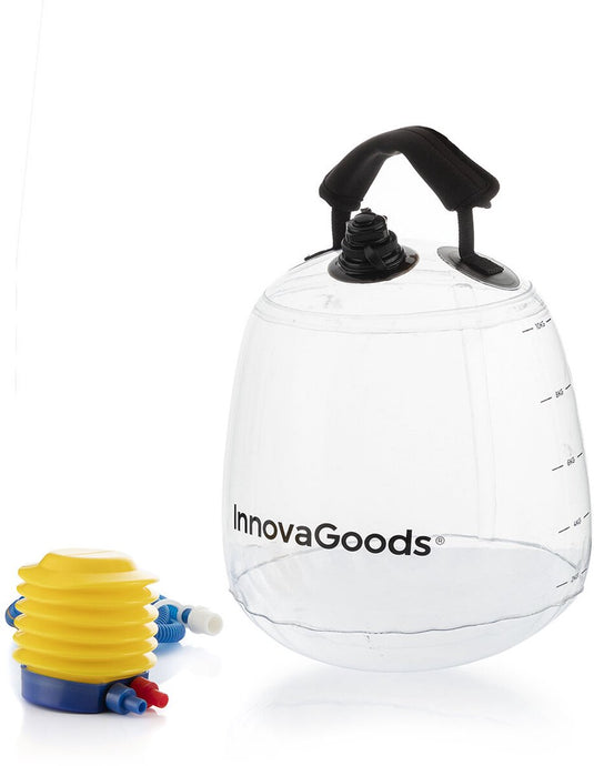 Innovagoods ® opblaasbare kettlebell, water kettlebell voor fitness training met fibell oefengids, unisex kettlebell voor volwassenen. inclusief pomp.