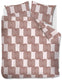 Vtwonen check mate dekbedovertrek - tweepersoons - 200x200 220 - steenrood