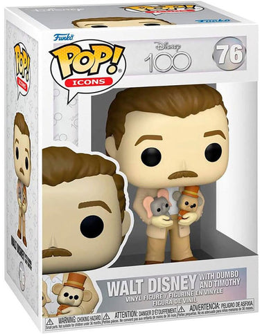 Funko pop! disney 100 - walt disney and dumbo timothy plush #76