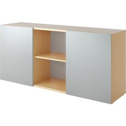 Bach kast met schuifdeuren hammerer 2fh spaanplaat lichtbruin, zilver