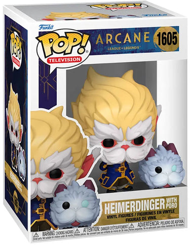 Funko pop! arcane heimerdinger with poro - television #1605