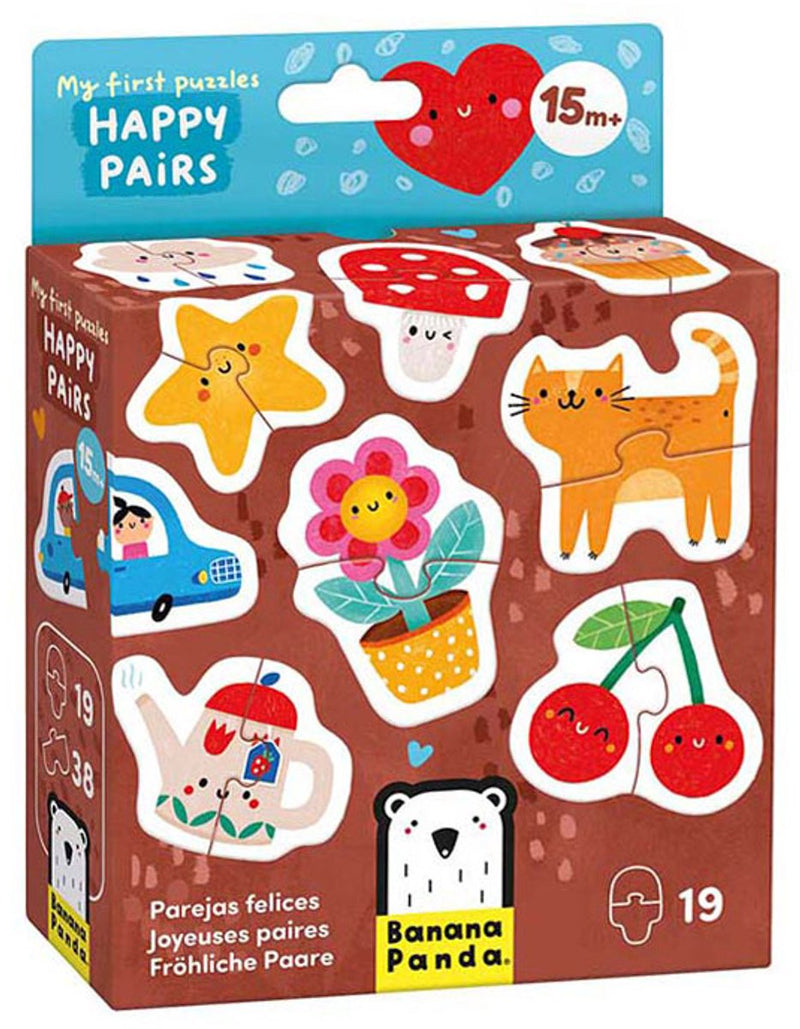 Load image into Gallery viewer, Banana panda puzzel speelgoed - mijn eerste puzzels blije dubbels 19st.
