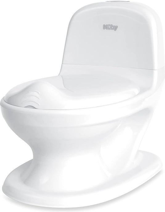 Nûby dr. talbot's nuby™ plaspotje - wc met deksel en - doorspoelgeluid - trainingstoilet - antislip - met opbergruimte voor doekjes - wit