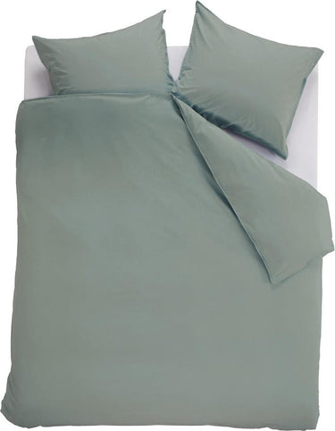 Ambiante cotton uni dekbedovertrek - effen - lits-jumeaux - 240x200 220 cm - groen