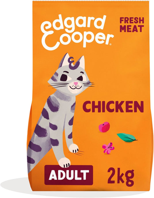 Edgard cooper kattenvoer brokjes - graanvrij - verse kip - 2kg