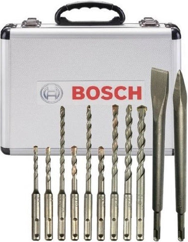 Bosch sds-plus serie - gereedschapskoffer - 11-delig - aluminium koffer - hoogwaardige staal