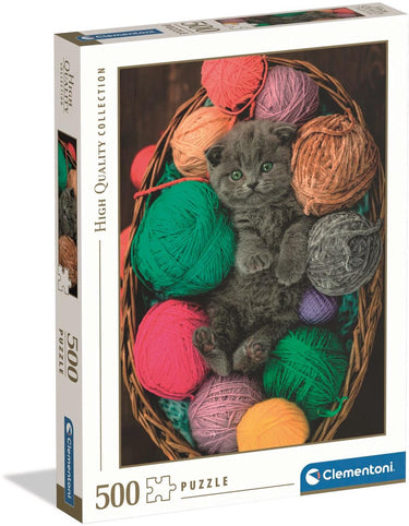 Ty clementoni legpuzzel fluffy kitten - puzzel 500 stukjes katten - high quali collection - puzzels en legpuzzels voor volwassenen