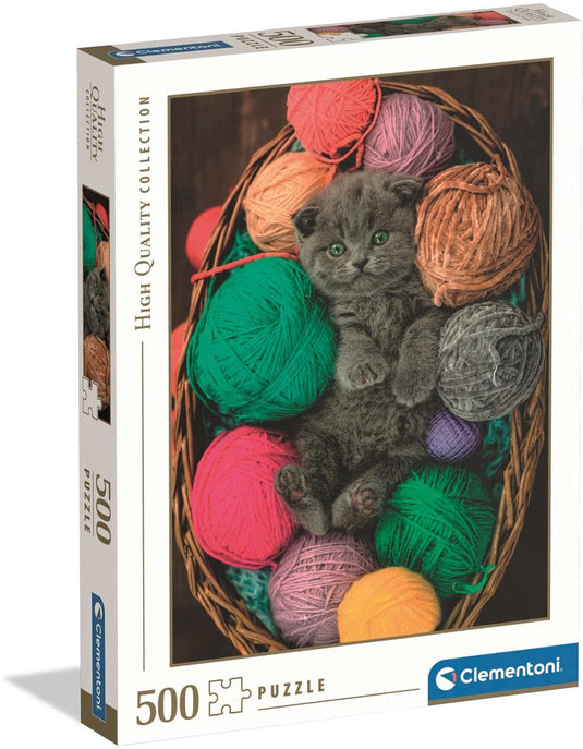 Ty clementoni legpuzzel fluffy kitten - puzzel 500 stukjes katten - high quali collection - puzzels en legpuzzels voor volwassenen