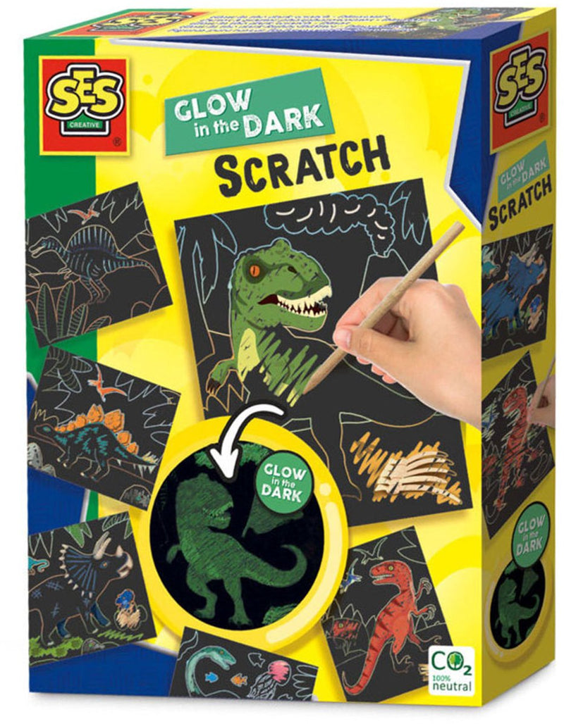 Load image into Gallery viewer, Ses creative ses glow in the dark scratch - dino's

