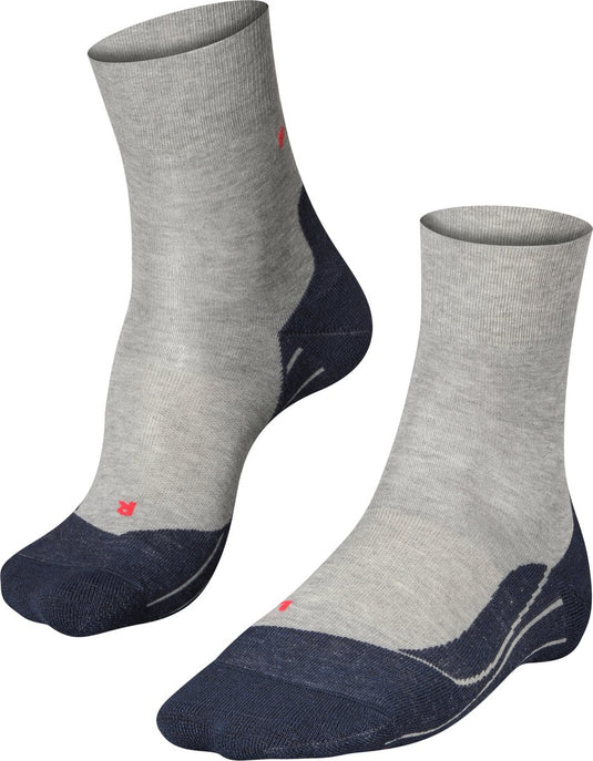 Falke ru4 anti-blaar katoen functioneel materiaal hardloopsokken heren grijs - maat 42-43
