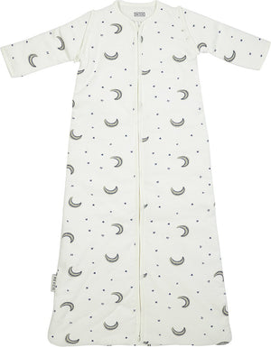 Meyco baby slaapzak winter moon - afritsbare mouwen - indigo - 90cm - winterslaapzak