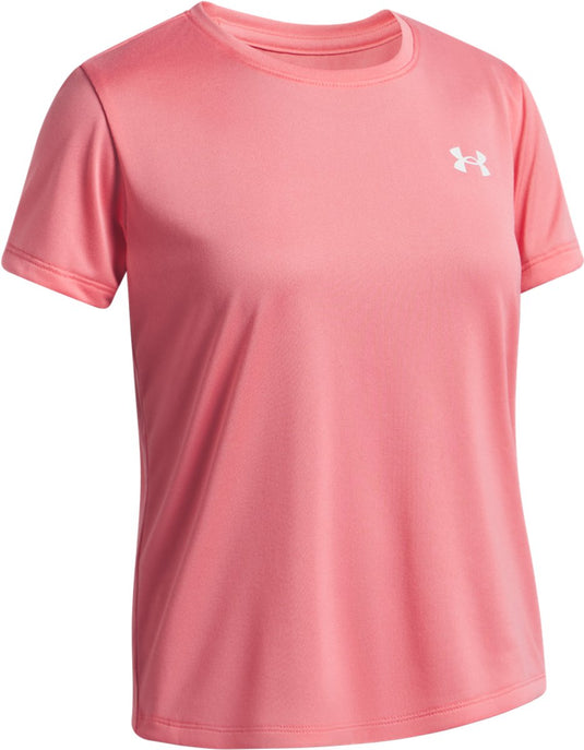 Under armour ua tech ssc-pnk meisjes sportshirt - bittersweet roze - wit